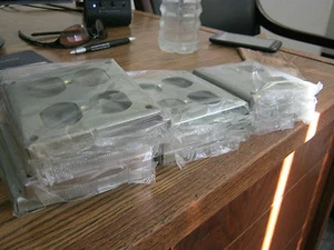 Lot of Bowers Model: 452 Plates. 4" Square, ½ Raised. Qty. 9. New Old Stock - Picture 1 of 2
