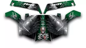 Polaris RZR 900 XP UTV Wrap Graphics Decal Kit 2011-2014 Turbo Charged Green - Picture 1 of 1