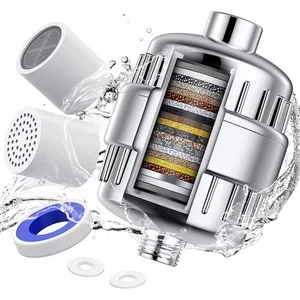 Filtro de ducha Filtro de cabezal de ducha de 20 etapas para agua dura con 2 ca... - Imagen 1 de 7