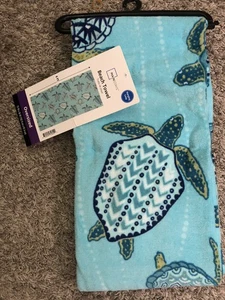 Oversized Beach Towel Printed Sea Turtles 36 X 72” Pool Towel w/hanging loop NEW - Picture 1 of 6