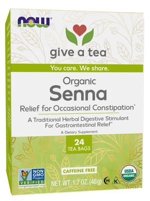 Real Tea Organic Senna Tea Caffeine Free 24 Tea Bags By Now Foods - Image 1 of 4