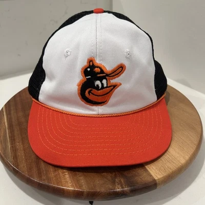 Vintage Baltimore Orioles Hat Cap Snap Back MLB Baseball Mens 90s Mesh Trucker - Image 1 of 4