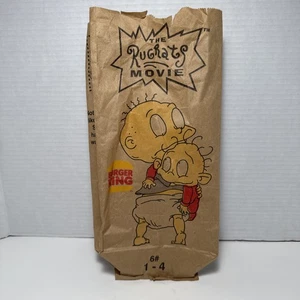 Vintage 1998 Burger King Rugrats Paper  Meal Bag Only BAG PREOWNED - Picture 1 of 6