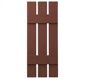 Ply Gem 12 x 35 Polypropylene 3-Board Open Board and Batten Shutters,Pair In Red - Picture 1 of 5