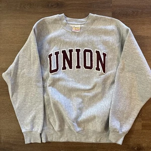 Vintage 90s Union Logo Crew Neck Sweatshirt Size S Made in USA Reverse Weave - Bild 1 von 6
