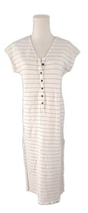 Vestido midi Henley REEF Surf para mujer a rayas tejido gofre encubrimiento playa talla pequeña - Imagen 1 de 6