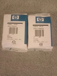 Genuine HP 56 Black HP 57 Tri Color Ink Cartridges New / Sealed, No Box - Picture 1 of 2