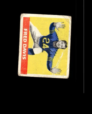 1948 Leaf 27A Fred Davis RC (Yellow background) POOR #D1,433835 - Image 1 of 2