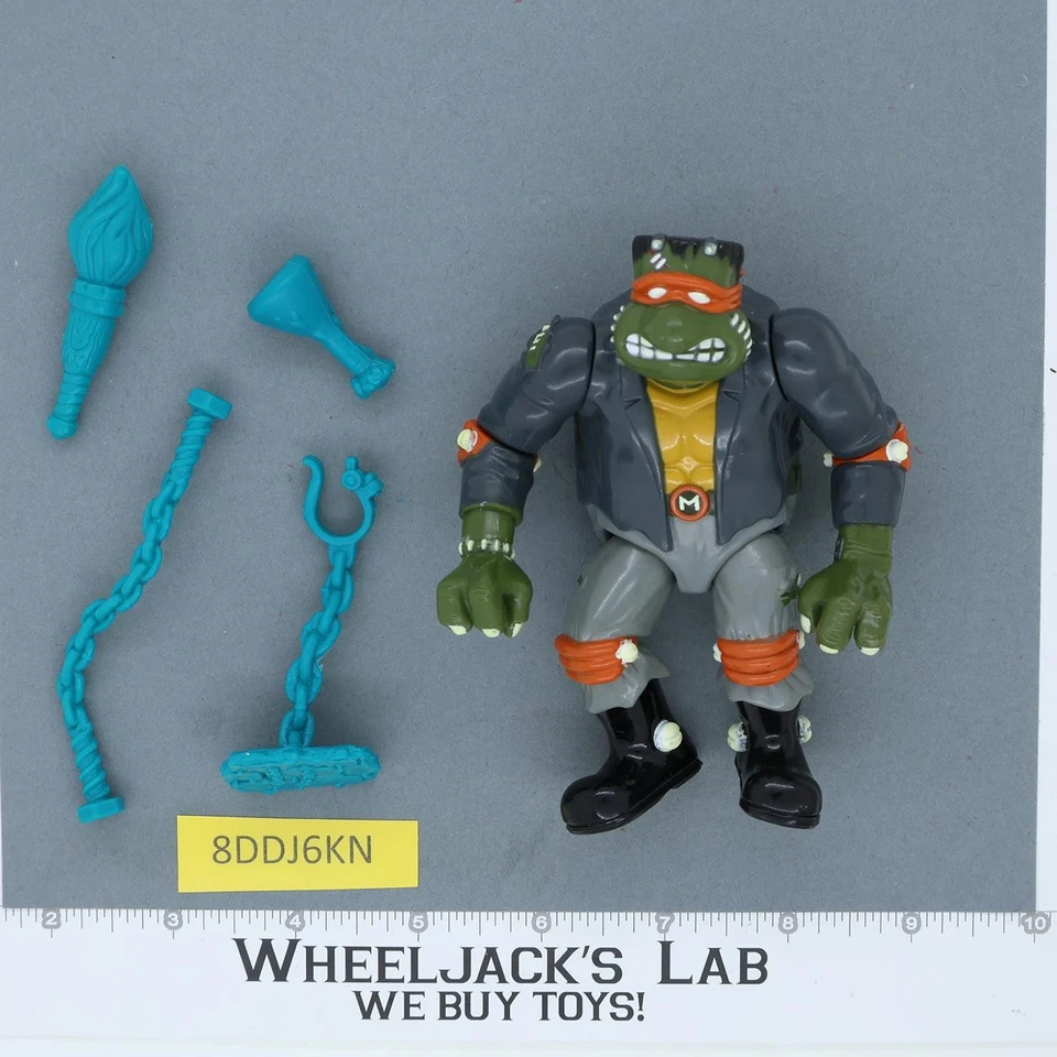 Mike como Frankenstein brilla 100 % completo Universal Studios Monsters TMNT 1993 Foto 1 de 2