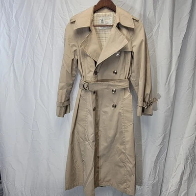 Vintage London Fog Maincoats Trench Coat Women’s 8 Regular Beige Belted Lined - Image 1 of 4