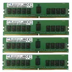 Samsung 64GB (4X 16GB) DDR4 2400MHz PC4-19200 ECC Registered Server RDIMM Memory - Picture 1 of 1
