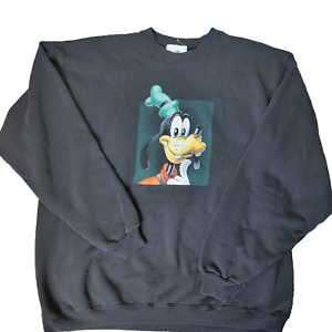 The Disney Store Goofy Sweatshirt Adult XL Green 90's Black Vintage