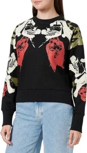 Sudadera para mujer G-STAR RAW Lookbook Print R negra talla S nueva con etiquetas - Imagen 1 de 4