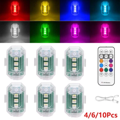 Wireless LED Strobe Lights with Remote Control for Car Drone Truck Aircraft Bike - Image 1 of 4