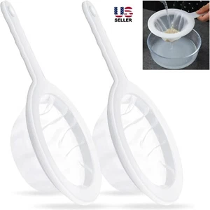 2Pcs Reusable Mesh Nylon Strainer Fine Sieve Soy Milk Juice Coffee Food Filter - Picture 1 of 19