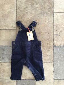 BNWT John Lewis Navy Cord Dungarees Age 0/3 Months Great Condition