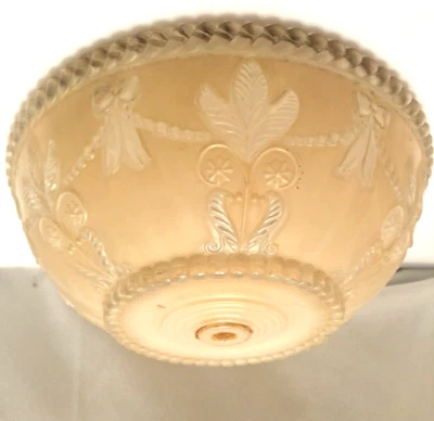 Globo de teto vintage art déco/vitoriano vidro fosco 11 pol. largo - Imagem 1 de 4