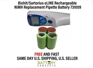 WIEDERAUFLADBARER NiMH ERSATZAKKU für Sartorius/Biohit eLine Pipette - Bild 1 von 12