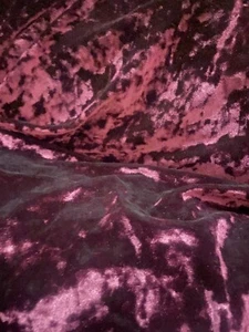 Crushed Burgundy Velvet  4 ways Stretch Velvet 56” Per Yard Or  1/2 Y - Picture 1 of 1