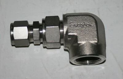 1/2" Tube x 3/4" FNPT 316ss Elbow Adapter Fitting Swagelok  - Image 1 of 3