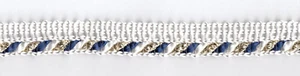 BLUE, GOLD & WHITE BRAID/TRIM - Width 10mm, Length 5 metres - Picture 1 of 2