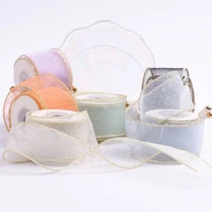 10 Yards Polka Dot Yarn Ribbon Webbing DIY Bow Hair Flower Wrapping Accessories - Picture 1 of 17