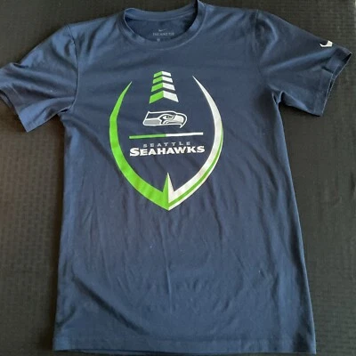 Seattle Seahawks "The Nike Tee Dri Fit", Adulto Talla-Pequeña Dri-Fit Azul Marino Foto 1 de 4