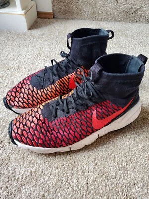 Size 10 - Nike Air Footscape Magista Flyknit Black Gym Red - Image 1 of 4