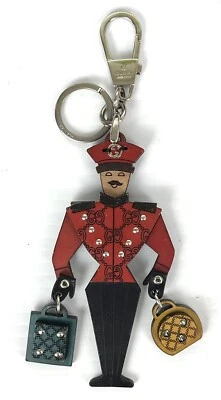 Llavero Gucci Vintage Llavero Llavero Dije Hotel Hombre Muñeca Espalda Roja Foto 1 de 4