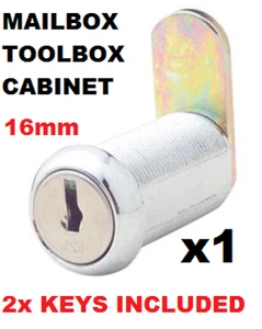 1x 16mm Letterbox lock cam lock draw lock mail box lock Tool box lock Cabinet - Picture 1 of 4