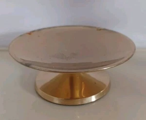 Solid Brass Pillar Candle Holder from Wal-Mart Holds Up 4 In Pillar early 2000 - Picture 1 of 11