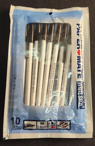 Vintage 1999 Paper Mate Write Bros Black Ball Pens Medium Pack/10 USA NIP New - Picture 1 of 3