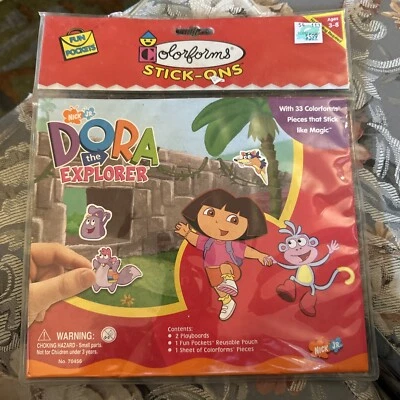Vintage 2002 Dora the Explorer ColorForms Nickelodeon Nick Jr PlaySet Set Foto 1 de 4