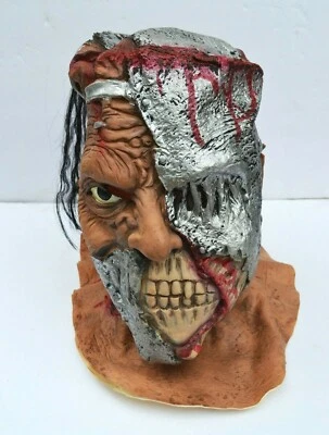 Cyborg Mask Terminator Metal Head Halloween Realistic Costume Latex - Image 1 of 4