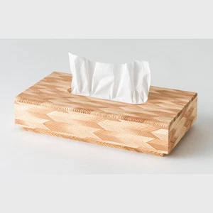 Tissue Case "Yabane" Pattern | Solid Japanese Cedar | Handmade in Saga Japan - Picture 1 of 7