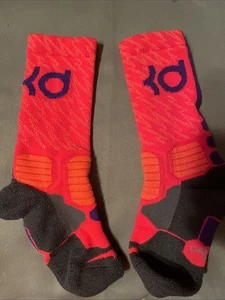 Nike Hyper Elite KD Basketball Elite Socks Cushion size S Orange/Black/Grey - Picture 1 of 5