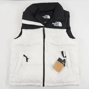 The North Face 1996 Retro Nuptse Vest In Black/Off-White Down Fill Men's Size S - Picture 1 of 21