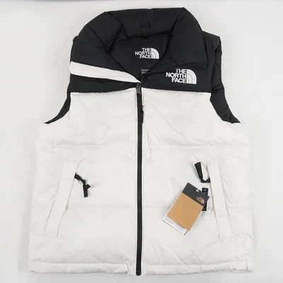 The North Face 1996 Retro Nuptse Vest In Black/Off-White Down Fill Men's Size S - Image 1 of 4