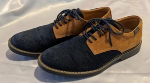 GH Bass & Co Herren Patterson Oxford Schuhe Größe 10,5 blau hellbraun Bucks Leder Stoff - Bild 1 von 10