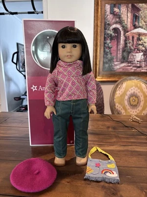 18" American Girl Doll Ivy Ling, Original Box, Meet Accessories, Rare Earrings - Image 1 of 4