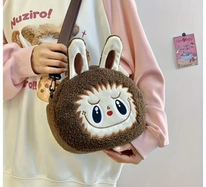 Light Brown LABUBU The Monsters Plush Cute Crossbody Bag Gift - Picture 1 of 2