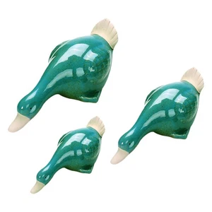 Statuine statuine 3 pezzi ceramica anatra ornamenti artigianato animale scrivania - Foto 1 di 12