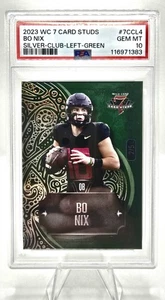 2023 Wild Card 7-Card Studs Bo Nix Silver Club SSP 2/5 PSA 10 - Broncos - Bild 1 von 3