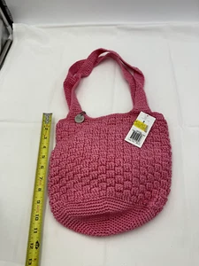 NEW NWT The SAK Naples crochet purse Bag Small Tote Pink Color - Picture 1 of 8
