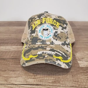 US Air Force Camo Snapback Trucker Hat Cap Seal New - Picture 1 of 7