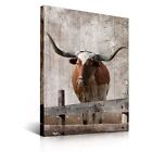 Bathroom Pictures For Wall - Cow Wall Art Farmhouse Rustic Style West...