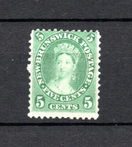 Nuevo Brunswick 1860 antiguo sello definitivo Victoria (Michel 6) bonito sin usar (sin goma de mascar) - Imagen 1 de 2