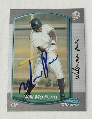 Wily Mo Pena 2000 Bowman Chrome Authentic Signed Autograph Auto RC Card Yankees - Image 1 of 3