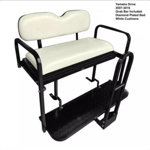 Club Car DS Golf Cart Rear Seat Kit w/ Grab Bar (1982-2000.5) – WHITE | SGC® - Picture 1 of 2