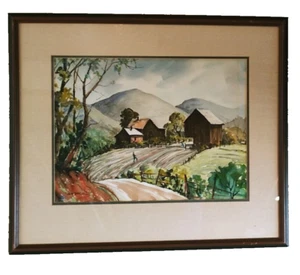 LOUIS W. BONSIB " ORIGINAL AQUARELL GEMÄLDE - Bild 1 von 2